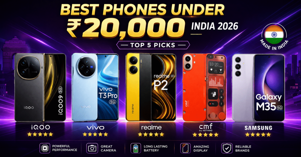 Best Budget Smartphones Under ₹20,000