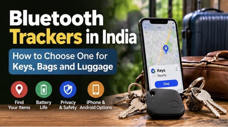 Bluetooth trackers in India for keys, bags and luggage with a smartphone tracking map