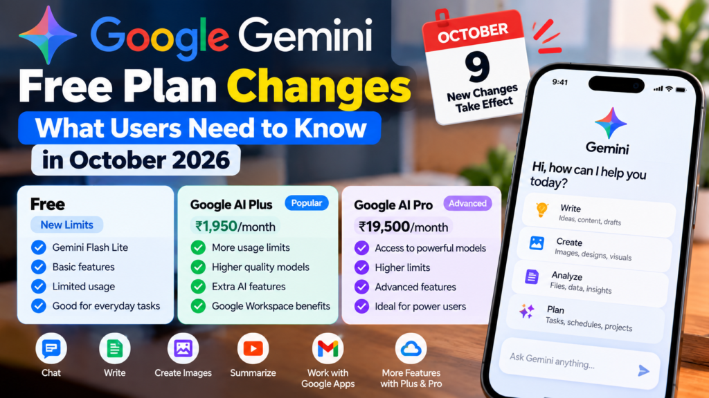 Google Gemini Free Plan Changes