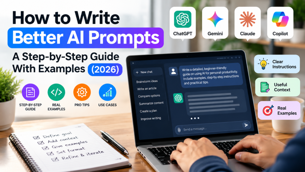 How to Write Better AI Prompts: A Step-by-Step Guide With Examples (2026)