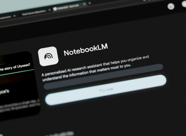 Laptop showing an artificial intelligence research interface for AI content verification
