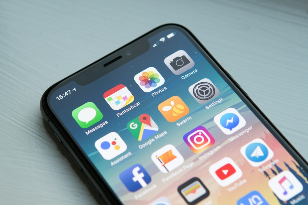 Smartphone illustrating mobile privacy and app permissions